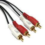 D311 콤포지트 2선 케이블 20m RCA 선 연결잭 짹 단자 : acchouse