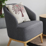 체어팩토리 쿠션포함 1인용 패브릭소파 거실 인테리어의자 : 체어팩토리