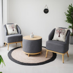 체어팩토리 쿠션포함 1인용 패브릭소파 거실 인테리어의자 : 체어팩토리