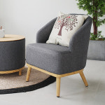 체어팩토리 쿠션포함 1인용 패브릭소파 거실 인테리어의자 : 체어팩토리