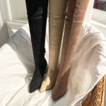 리오더 뽀죡앞코 스웨이드 니하이 롱 부츠 3 Color : TREND J