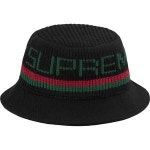 [국내배송] SUPREME 슈프림 니트로고 크루져 블랙 검녹빨   knit logo crusher 유니크박스 캠프캡 : 유니크박스