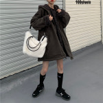 여성 백 레터링 양면 야상 집업 자켓 H1139 : 티에스컴퍼니