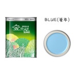 벽 셀프 페인팅 숲으로에이스내부용 친환경 블루색 3.78L 벽면 천정 실내용 페인트 칠 : 행우상사