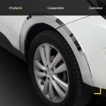 투싼IX 휀다몰딩 8pcs 자동차 휀더가드 : 범퍼카