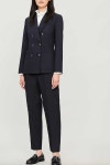 끌로디피에로 COLOMBEFLOUBISH19 화이트 하이 넥 러플 프릴 크레이프 셔츠 블라우스 CLAUDIE PIERLOT High-neck frilled-trim... 