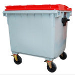 자동상차용 1100리터 빌딩/상가/아파트 종량제봉투 대형쓰레기통 1100L 쓰레기통 : 아이삼익