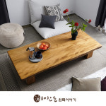 해찬솔 소나무 통원목 에코 원목좌탁 1600_w700/좌식테이블/거실테이블/원목테이블/소파테이블 : 해찬솔원목-사라방드라탄