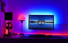 TV조명 pc방 조명 컴퓨터 무드등 USB 간편설치 LED 티비 엘이디50cm : 화이트팩토리