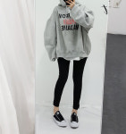 [바이에잇] 라벨 후드 맨투맨 (안감기모) : 바이에잇