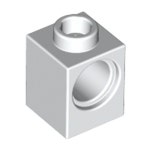 레고부품 테크닉브릭 - White Technic, Brick 1 x 1 with Hole (6541/654101) 브릭마켓 : 브릭마켓