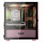 다크플래쉬 DLM21 RGB MESH 강화유리 미니타워 컴퓨터 PC케이스 핑크 : 호연디지털