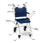 [MK] 휠체어스마트 컴팩트 COMPACK-200(체크블루)7KG : 노마진파워셀러