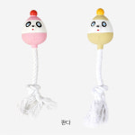 [팬더랑오리 라텍스 토이] 팬더 오리 인형 삑삑이 강아지 장난감 애견용품 로프 끈 치석제거 : 달리포유