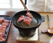 1인화로 가정용 식탁 개인 1인용 미니 고기 구이 불판 그릴 : 티에스플랜