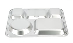 한쿡스 스텐 식판 4찬 유아 식당 병원 성인 급식 어른 학교 회사 단체 어린이집 유치원 : 쿡뱅크