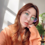 시티 캣츠아이 안경 l 유니크 학생 여자 남자 패션 가벼운 엣지 스테인리스 안경테 : 에이츠비