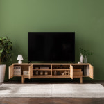 슈퍼홈 그레고리 TV다이 북유럽원목 높은 거실장 : 슈퍼홈 superhome