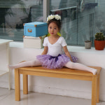 발롱 3부 퍼플 도트 유아 아동 키즈 어린이 여아 발레복 발레 튜튜 스커트(치마만) : 발롱