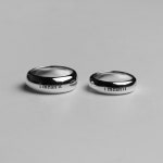 민잇 엥게이지 링 실버 925 은 커플 우정 각인 볼드 주문제작 반지 : 민잇