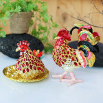 황금 레드 닭 보석함 小 닭장식품 장수선물 개업선물 집들이선물 부모님선물 : 집들이야