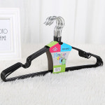 미끄럼방지 논슬립 세탁소 철사 슬림옷걸이 - 블랙 : 율하수