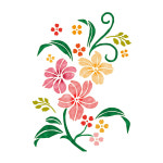 대문닷컴 스텐실 도안(ST-3173)(ST-6049)행복꽃 : 대문닷컴