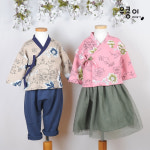 유아 아동 아기 꽃초롱 개량한복 / 바지 치마는 평소 다른상의와 코디가능한 퓨전생활한복 : NaYE