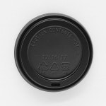 90mm(12 16 17 20) 테이크아웃컵리드 타공뚜껑 검정 1박스 : 종이컵누리