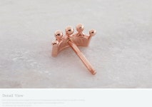 14k18k 왕관 피어싱 귀걸이 침 링 여자 종로 일산 주얼리 쇼핑몰 젬로드 g5016 : 젬로드주얼리