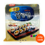 온천지 광천 두번구운 김밥김 220g X20개 100매 : 참참참식자재