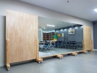 이동식 대형거울 연결형 목재 이동식거울 주문제작 : 민경사