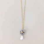 [삿치] FLOWER PEBBLE NECKLACE 플라워 페블 체인 네크리스 : 삿치부티크