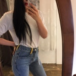 일자 슬림핏 연청 벨트고리 포인트 데님 팬츠 얼핏 9038 : 얼핏 ur.fit