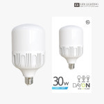 데이온 LED전구 30W 크림벌브 보안등 LED벌브 KS인증 촬영조명 지속광 고와트 공장등 : 럭스라이팅
