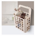 걸이형세탁바구니 수건 빨래 세탁물 분리 이동식 원룸 좁은 세탁실 세탁함 : wan마켓