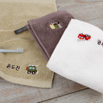 [주문제작]어린이집 네임 수건 탈것들 소방차 송월 Pink : 디자인아지트