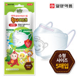 일양약품 편한숨 에브리가드 KF80소형 코코몽/(5매) 황사마스크.유아마스크 : 엘본샵