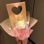 로즈데이 성년의날 하트 홀로그램 장미 꽃다발 무드등 : 소랑호젠 아뜰리에