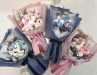 장미 비누꽃 목화 프리저브드 꽃다발 학예회 기념일 졸업식 화이트데이 발렌타인데이 유치원 : 메종드플뢰르