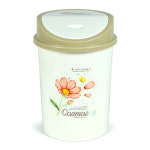 J0039/ (3938) 코스모스 다용도 푸쉬 스윙 꽃무늬 휴지통 쓰레기통 3호 대형 : 크린이오