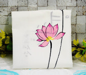 (연꽃세상) 연꽃 손수건 小 (흰색) - 불교 용품 : 붓다북