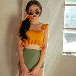 벤디스 미카엘 여성 하이웨스트 비키니 수영복 세트 F353 : 벤디스