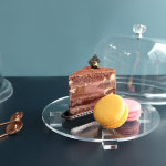 아크릴 푸드커버 베이커리 빵 진열 스텐 트레이 나무세트 보관함 반찬원형돔커버 1호 : 고잉마트