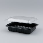 반찬용기 샐러드 소스용기 DL-237 (투명/흑색) 400개 세트 : 푸드팩