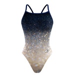 큐스윔 웨어 원피스 수영복 클리터 밤 선백 탱크(QSWIMWEAR GLITTER BOMB SUNBACK TANK) : 포텐슈