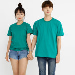 서빙유니폼 30수라운드초록라운드면 반팔티셔츠 식당유니폼 서빙복 : 올리브가운