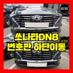 소나타DN8 번호판 하단이동 플레이트 후크고정형 브라켓 튜닝 가드 그릴확장 쏘나타DN8 : 알앤비커스텀
