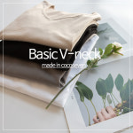 [1+1] 자체제작 데일리 베이직 브이넥 여성 빅사이즈 반팔티셔츠 66 77 88 99 100 : 코코세븐7
