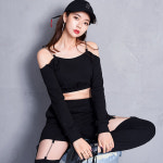 체인 오픈숄더 크롭티 간지나는댄스걸 : 간지나는 댄스걸